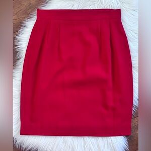 NEW Moda by Spiegel Red Fitted Skirt-Size 6 Petite